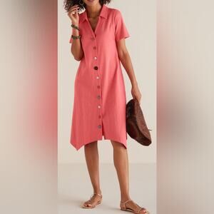 Soft Surroundings Danielle sunset  Coral Midi Dress. Medium. NWT. Boho inspired